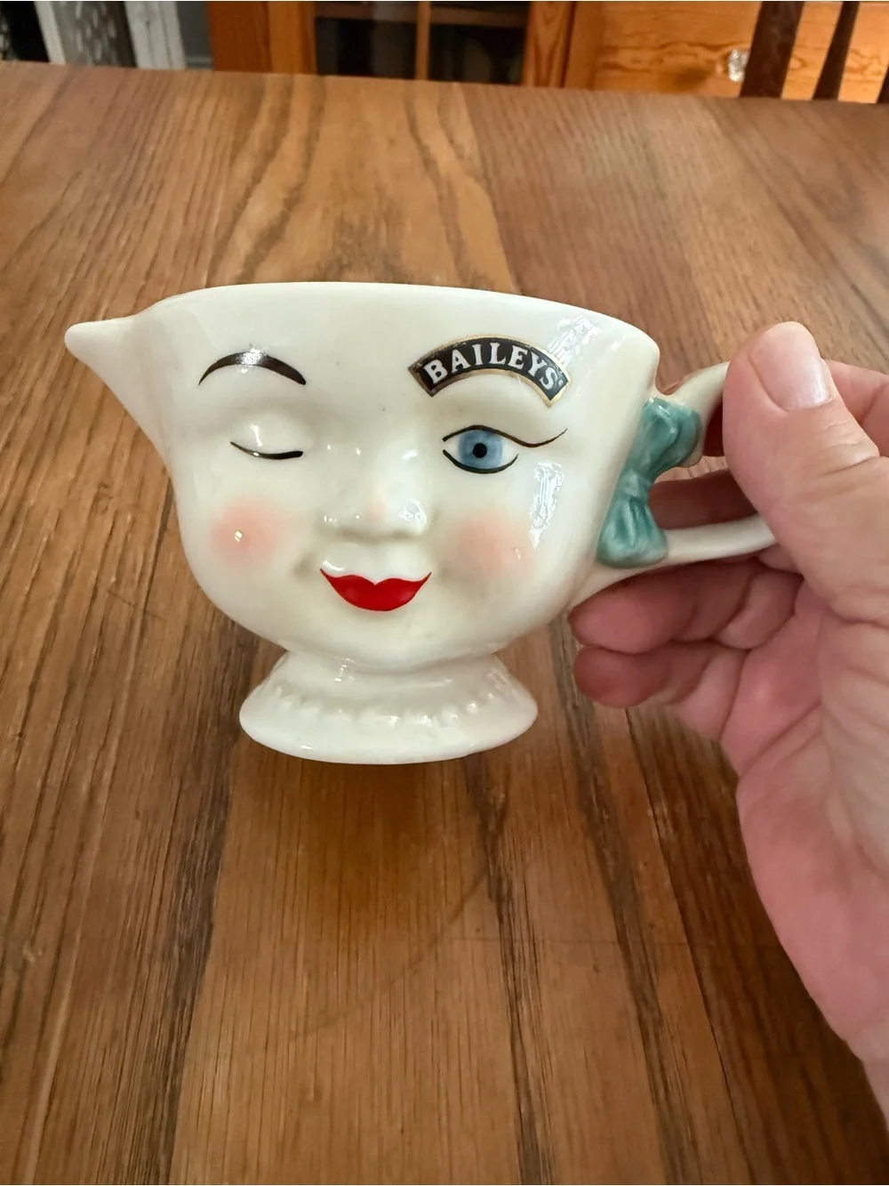 Vintage Baileys Irish Cream Winking Face Creamer